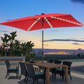 SONKUKI 9x6Ft LED Market Umbrellas.
