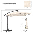 SONKUKI 8.2¡Á8.2ft LED Offset Umbrella.