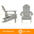 SONKUKI Patio Fire Pit Adirondack Plastic Chair Outdoor Lawn and Garden Chairs - Sonkuki