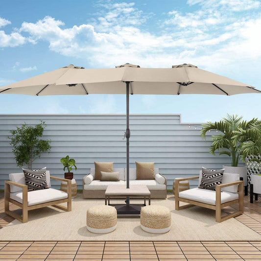 SONKUKI 15 x 9ft Double-Sided Patio Umbrella.