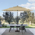 SONKUKI 10ft LED 3 Tiers Market Umbrella.