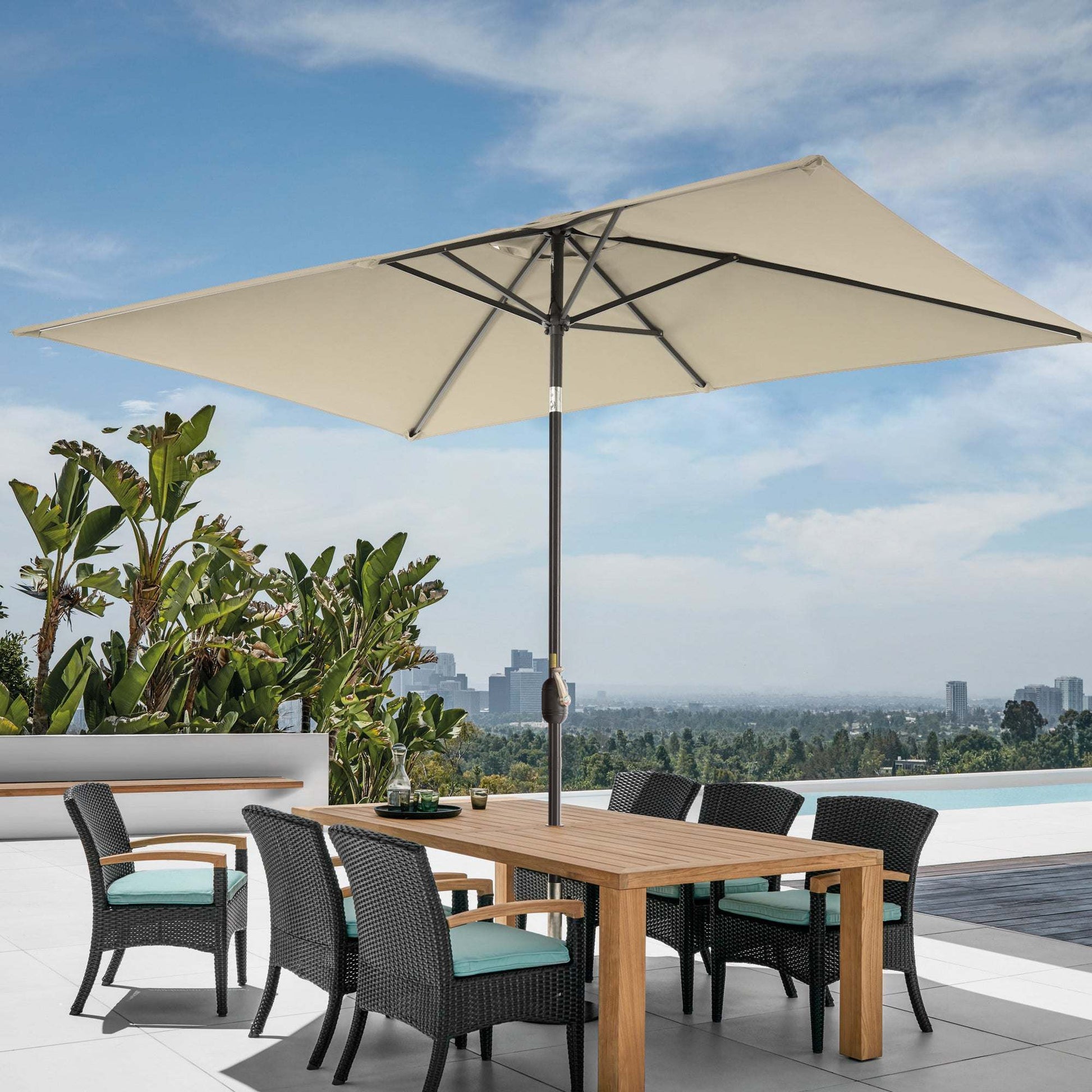 SONKUKI 9x6ft Market Umbrella.