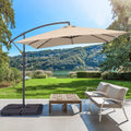 SONKUKI 8.2 x 8.2ft. Square Patio Offset Umbrellas With Base - Sonkuki