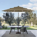 SONKUKI 10ft LED 3 Tiers Market Umbrella.