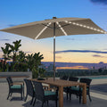 SONKUKI 9x6Ft LED Market Umbrellas.