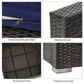 SONKUKI 5-Piece Outdoor Sectional Furniture Patio Conversation PE Rattan Wicker Sofa Set - Sonkuki