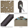 SONKUKI LED 9ft Aluminum Patio Market Circle Outdoor Umbrellas with Solar Lights and Sturdy Ribs - Sonkuki