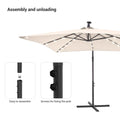 SONKUKI 8.2¡Á8.2ft LED Offset Umbrella.