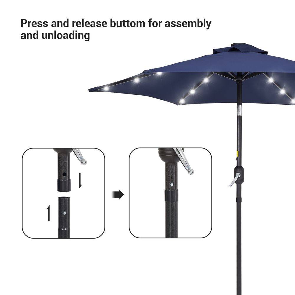 SONKUKI 7.5Ft LED Table Market Umbrella.