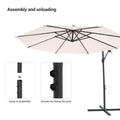 SONKUKI 10ft. Outdoor Hanging Market Patio Offset Umbrellas 50+ UV Protection Cantilever - Sonkuki