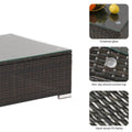 SONKUKI 5-Piece Outdoor Sectional Furniture Patio Conversation PE Rattan Wicker Sofa Set - Sonkuki