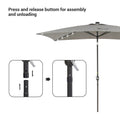 SONKUKI LED 10 x 6.5Ft  Market Umbrellas.