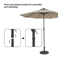 SONKUKI LED 9ft Aluminum Market Umbrellas.