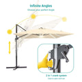 SONKUKI 11.5x9ft LED Cantilever Umbrella Pro.