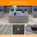 SONKUKI  7 Pieces Outdoor Sofa Sets, Sectional Furniture PE Wicker Sofa - Sonkuki