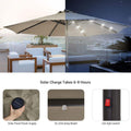 SONKUKI LED 9ft Aluminum Market Umbrellas.