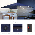 SONKUKI 7.5Ft LED Table Market Umbrella.