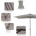 SONKUKI LED 10 x 6.5Ft  Market Umbrellas.