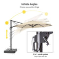 SONKUKI 11Ft Water-repellent UV Protection Outdoor Cantilever Umbrella With a Base - Sonkuki