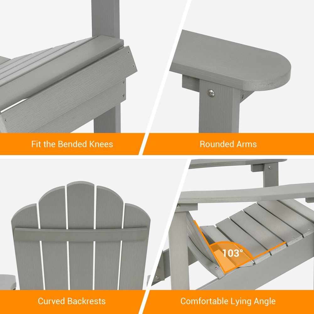 SONKUKI Patio Fire Pit Adirondack Plastic Chair Outdoor Lawn and Garden Chairs - Sonkuki