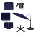 SONKUKI Cantilever Outdoor 11Ft Umbrella With a Base Stand - Sonkuki