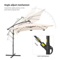 SONKUKI 8.2¡Á8.2ft LED Offset Umbrella.