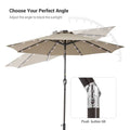 SONKUKI LED 9ft Aluminum Market Umbrellas.