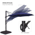 SONKUKI Cantilever Outdoor 11Ft Umbrella With a Base Stand - Sonkuki