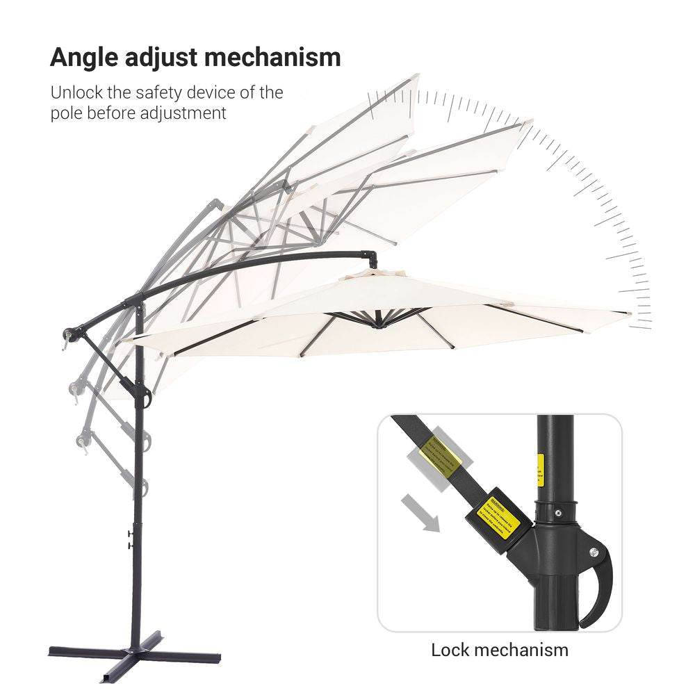 SONKUKI 10ft. Patio Offset Umbrellas.