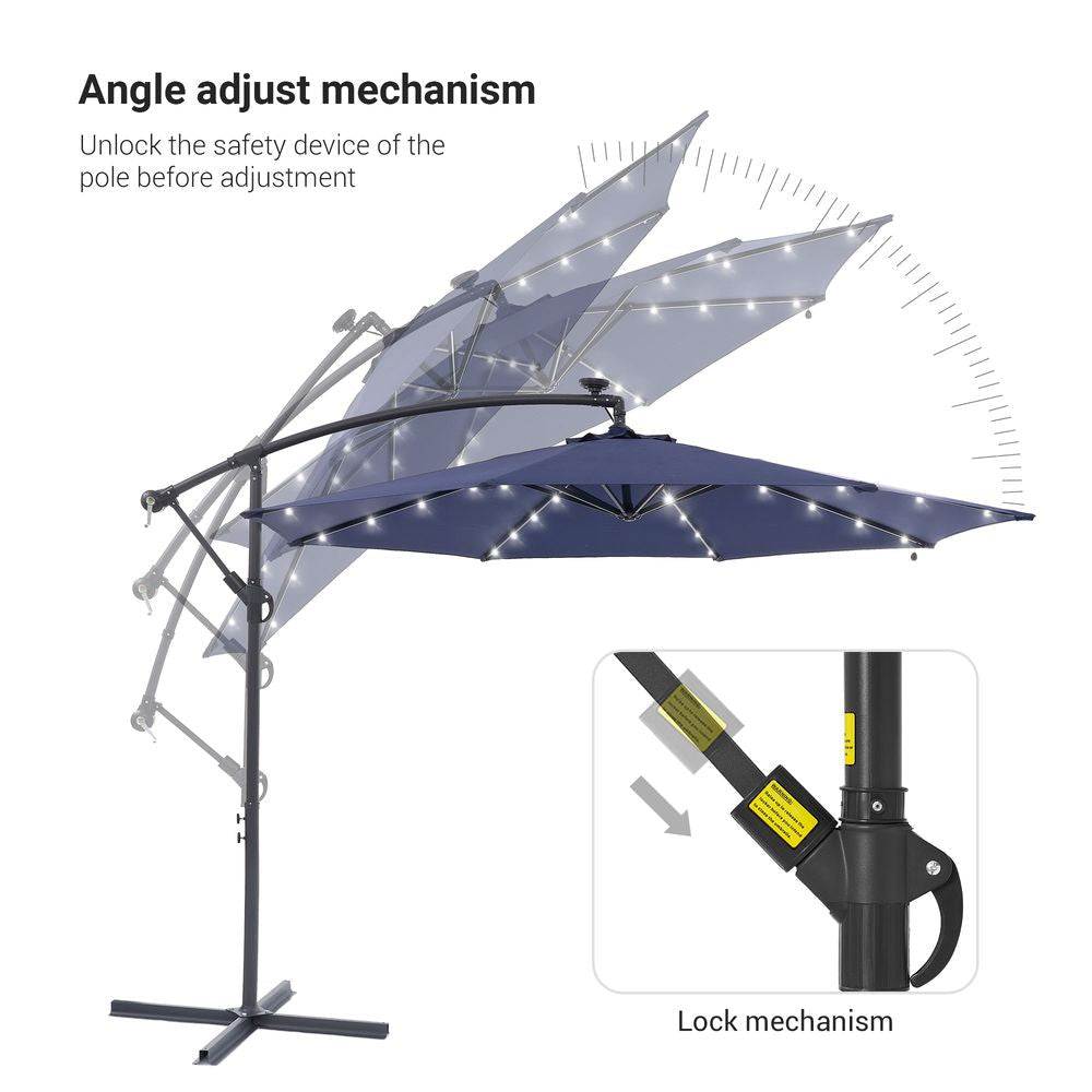 SONKUKI 10ft. Offset LED Umbrellas.