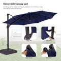SONKUKI Cantilever Outdoor 11Ft Umbrella With a Base Stand - Sonkuki