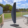 SONKUKI Patio Umbrella Covers Zippered Windproof Anti-UV 600D Fits 9¨C11ft Offset Hanging Umbrella Parasol - Sonkuki