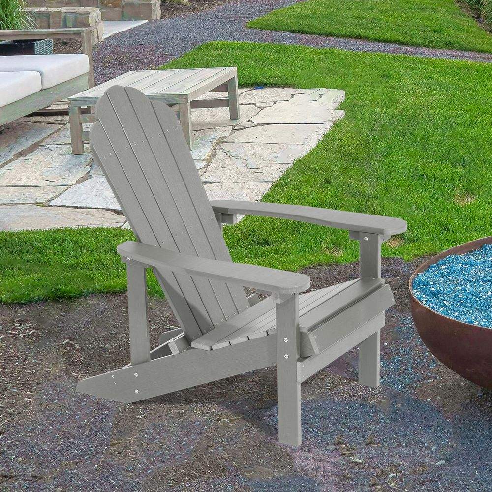 SONKUKI Patio Fire Pit Adirondack Plastic Chair Outdoor Lawn and Garden Chairs - Sonkuki