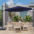 SONKUKI 11Ft Water-repellent UV Protection Outdoor Cantilever Umbrella With a Base - Sonkuki