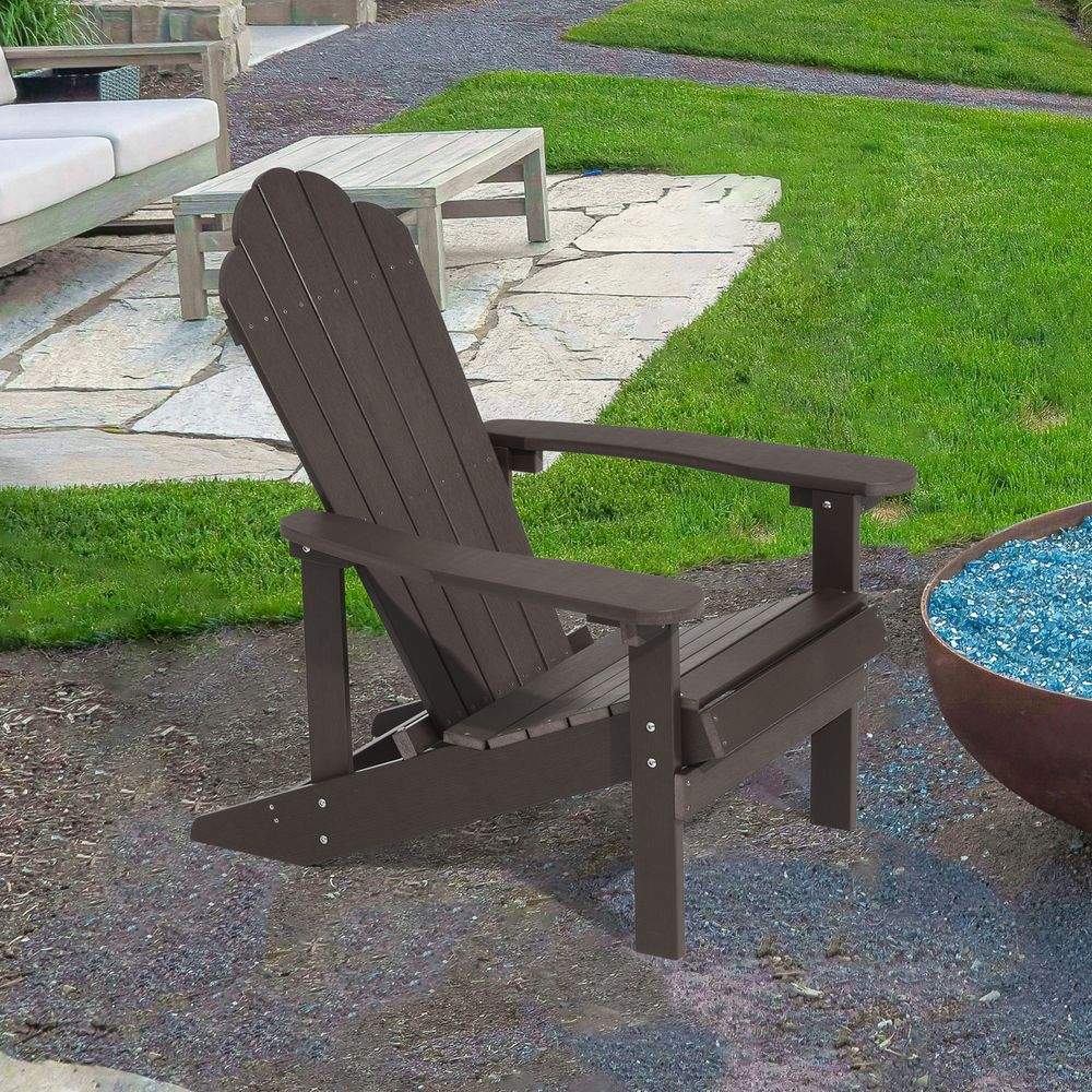 SONKUKI Patio Fire Pit Adirondack Plastic Chair Outdoor Lawn and Garden Chairs.