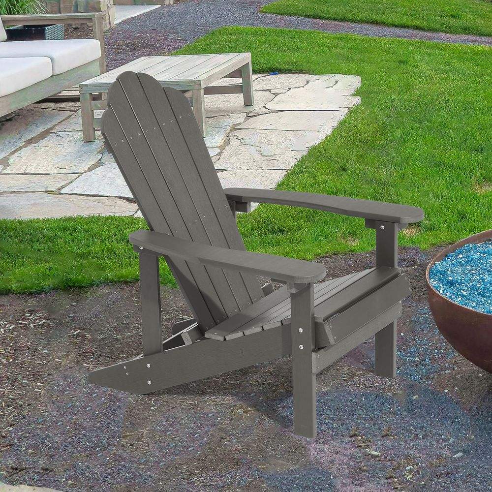 SONKUKI Patio Fire Pit Adirondack Plastic Chair Outdoor Lawn and Garden Chairs.