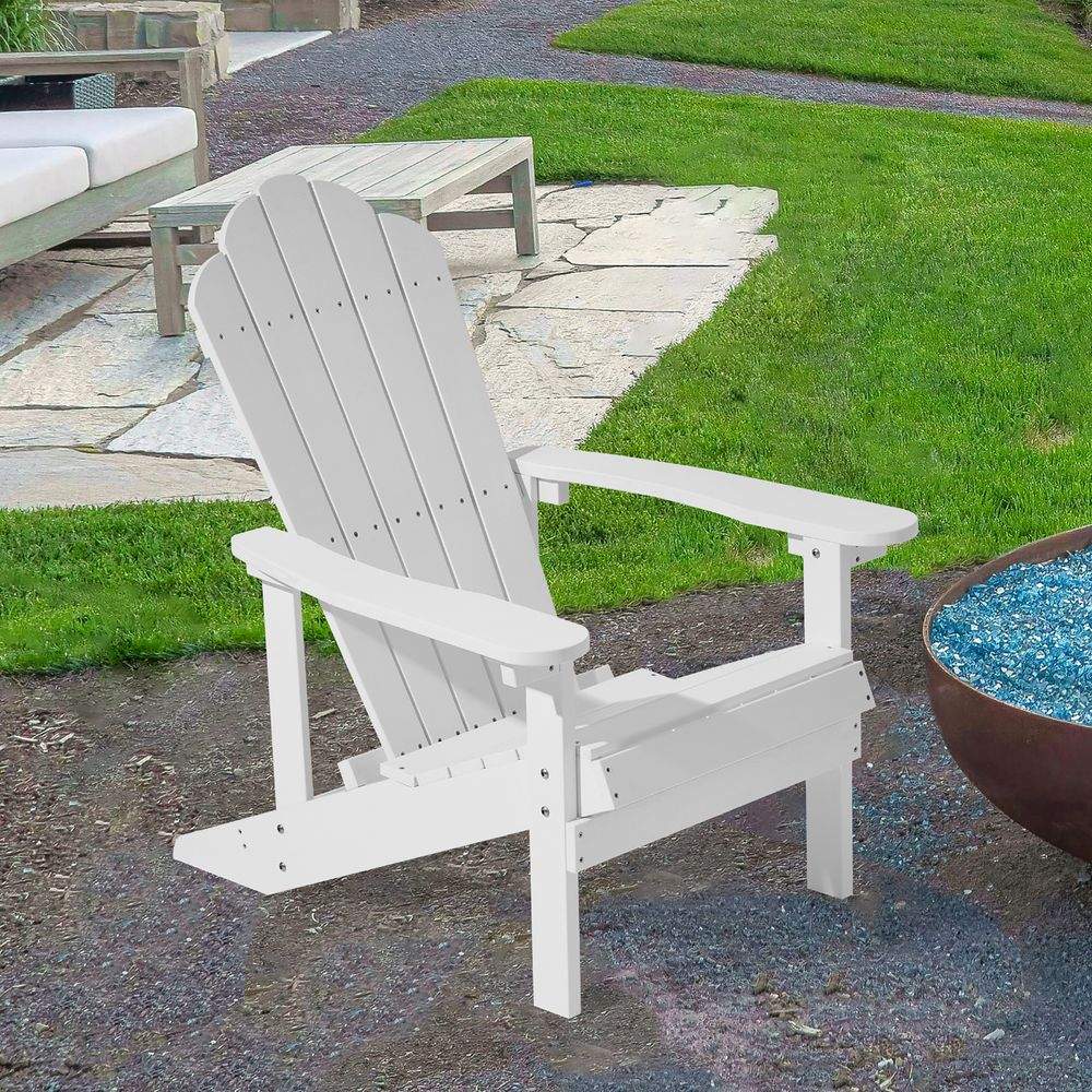 SONKUKI Patio Fire Pit Adirondack Plastic Chair Outdoor Lawn and Garden Chairs.