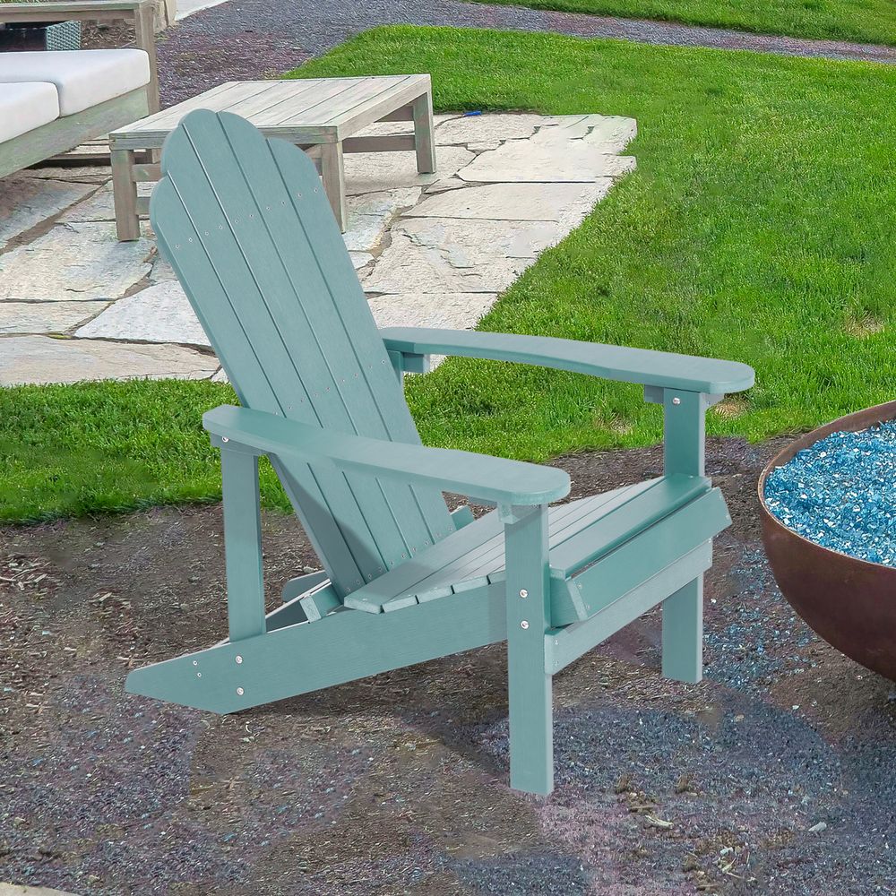 SONKUKI Patio Fire Pit Adirondack Plastic Chair Outdoor Lawn and Garden Chairs.