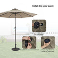 SONKUKI LED 9ft Aluminum Market Umbrellas.