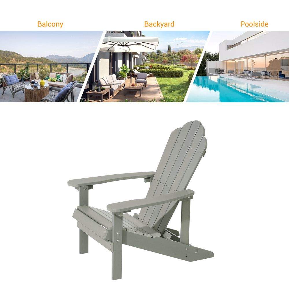 SONKUKI Patio Fire Pit Adirondack Plastic Chair Outdoor Lawn and Garden Chairs - Sonkuki