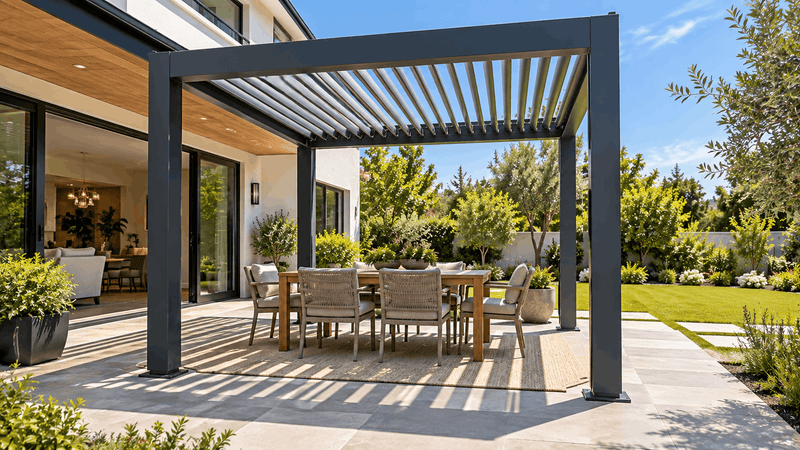 How Does an Adjustable Louvered Pergola Work for Sun, Shade, and Rain? - Sonkuki