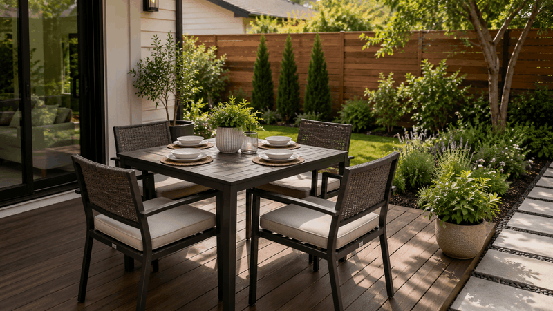 How to Choose the Best 5 Piece Outdoor Dining Set for Small Patios and Decks - Sonkuki