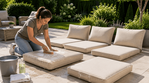 How to Clean Outdoor Cushions Without Ruining Them - Sonkuki