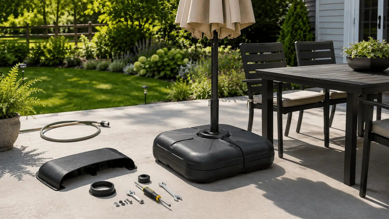 How to Install and Secure a Patio Umbrella Base Properly - Sonkuki