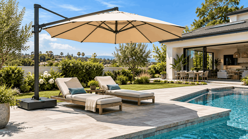 Is a 360-Degree Rotating Cantilever Umbrella Worth It for Better Shade Coverage? - Sonkuki