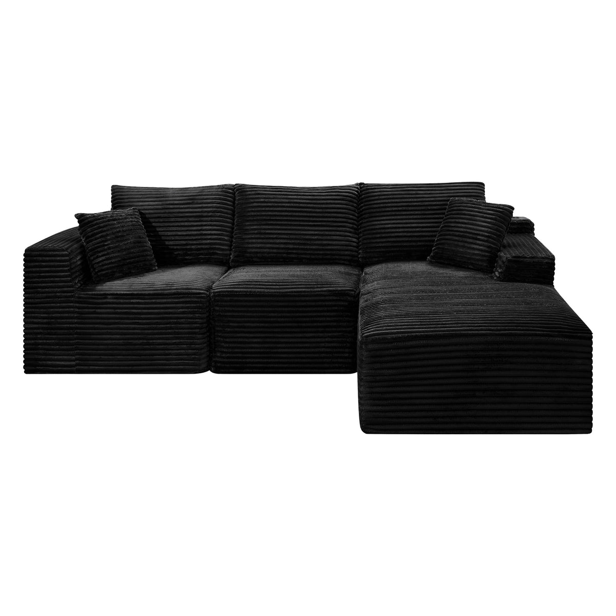 103.9"Cloud Modular Sectional Sofa Couch with L-Shape Chaise,Modern Minimalist Upholstered Couches for Living Room Bedroom,Deep Seat Corner Couch,No Assembly Required - Sonkuki