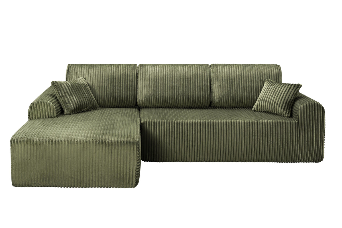 106.3" Cloud Modular Sectional Sofa Couch with L-Shape Chaise,Modern Minimalist Upholstered Couches for Living Room Bedroom,Deep Seat Corner Couch,No Assembly Required - Sonkuki