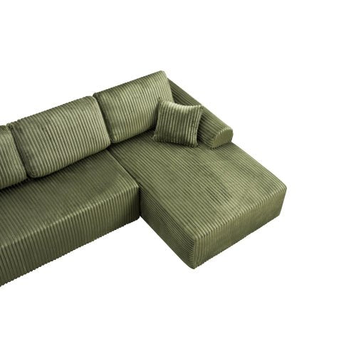 106.3" Cloud Modular Sectional Sofa Couch with L-Shape Chaise,Modern Minimalist Upholstered Couches for Living Room Bedroom,Deep Seat Corner Couch,No Assembly Required - Sonkuki