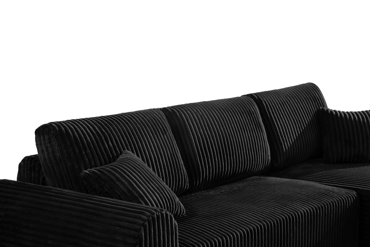 106.3" Cloud Modular Sectional Sofa Couch with L-Shape Chaise,Modern Minimalist Upholstered Couches for Living Room Bedroom,Deep Seat Corner Couch,No Assembly Required - Sonkuki