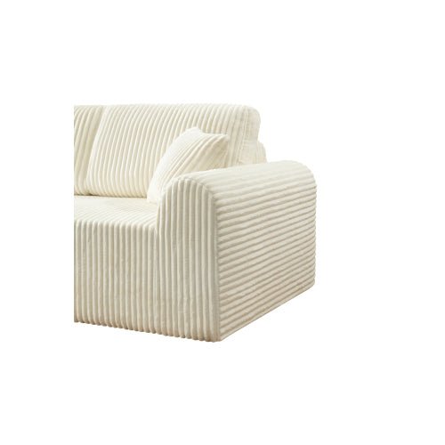 106.3" Cloud Modular Sectional Sofa Couch with L-Shape Chaise,Modern Minimalist Upholstered Couches for Living Room Bedroom,Deep Seat Corner Couch,No Assembly Required - Sonkuki